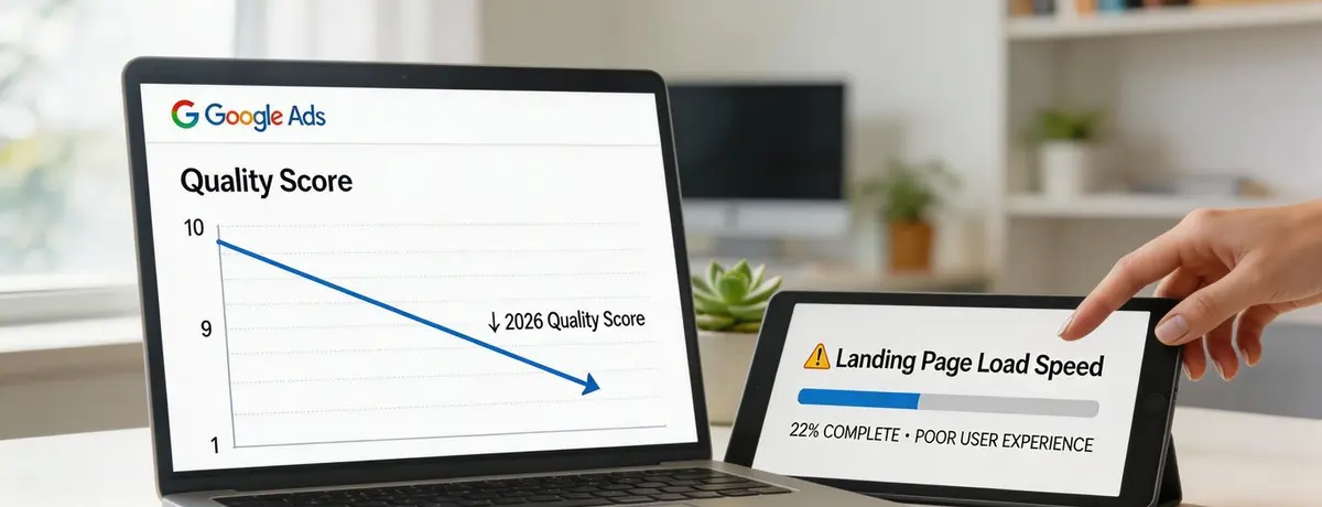 لماذا تتراجع درجة "جودة الإعلان" في حسابات Google Ads الخاصة بك في 2026؟ تأثير تجربة صفحة الهبوط ودرجات Lighthouse على تكلفة الإعلان