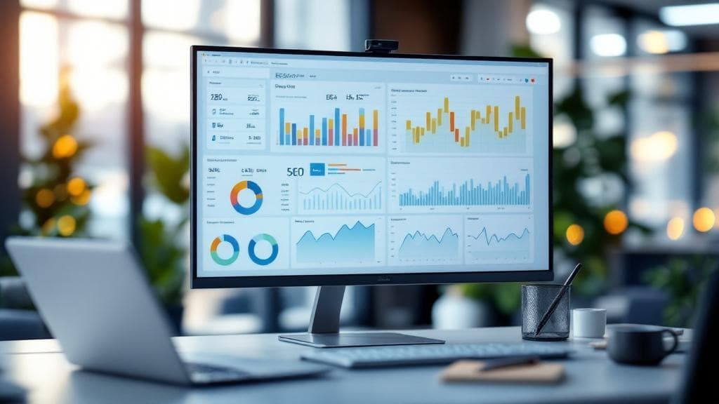 Dijital Pazarlama ve 2026 SEO Maliyetleri Analizi 2026 SEO fiyatları analizi yapan modern bir ofis ortamı.