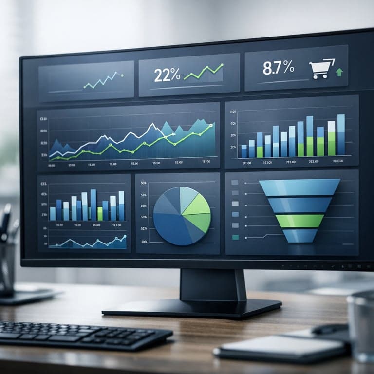 E-ticaret Siteleri İçin Etkili Google Ads Strateji Paneli E-ticaret Google Ads stratejisi için analiz paneli ve veri odaklı görünüm.