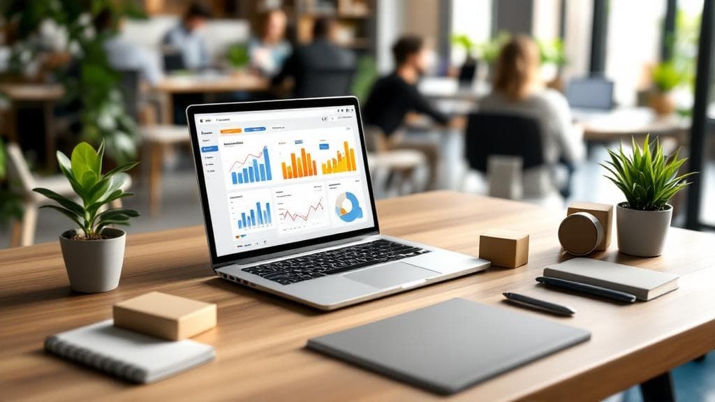 E-ticaret sitesi müşteri çekme stratejileri ve başarıyı gösteren modern ofis ortamı.