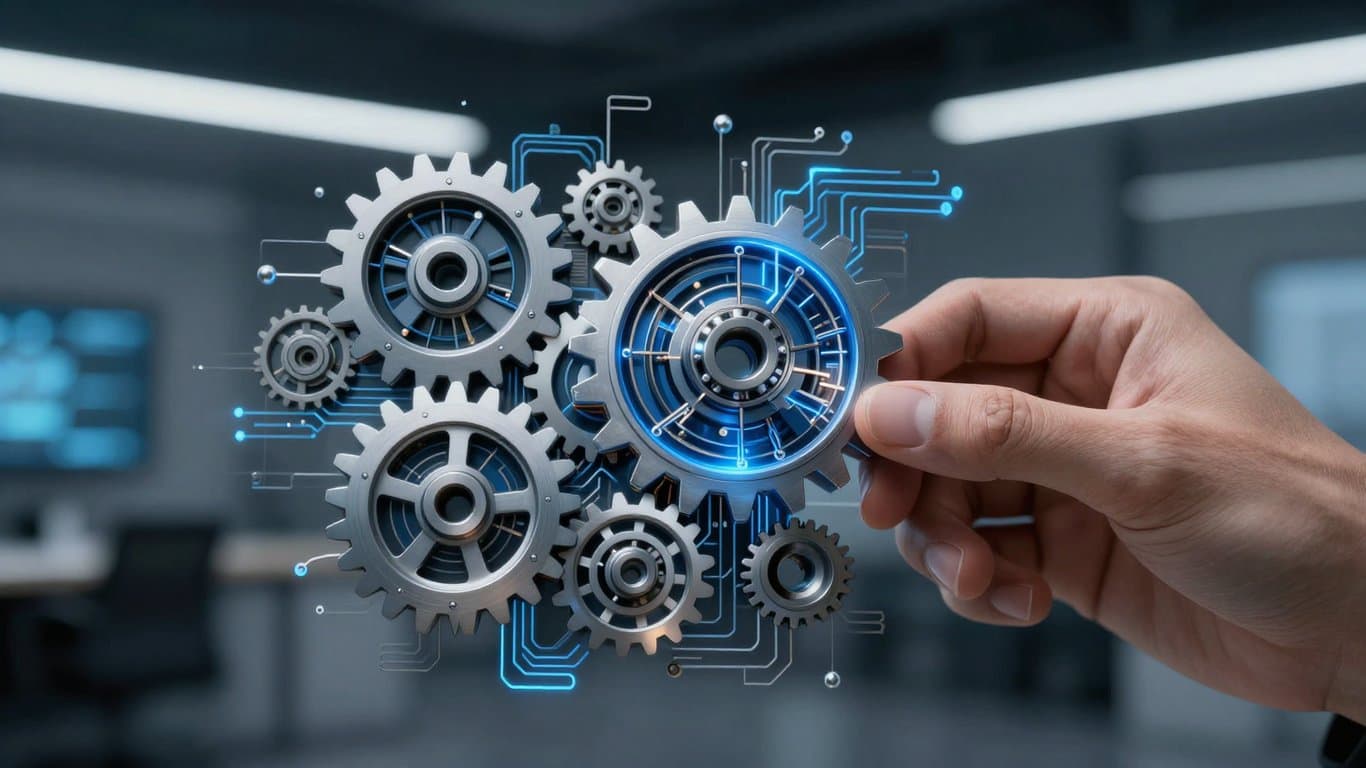 Kurumsal SEO danışmanı seçimi, dijital strateji ve karmaşık sistemleri temsil eden görsel.